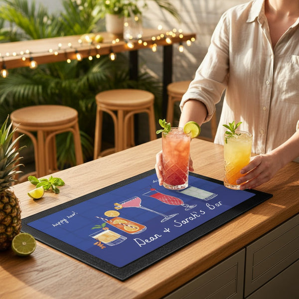 Personalised Cocktail Bar Mat