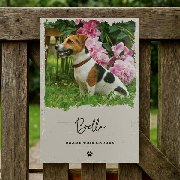 Personalised Photo Upload Pet Aluminium Sign