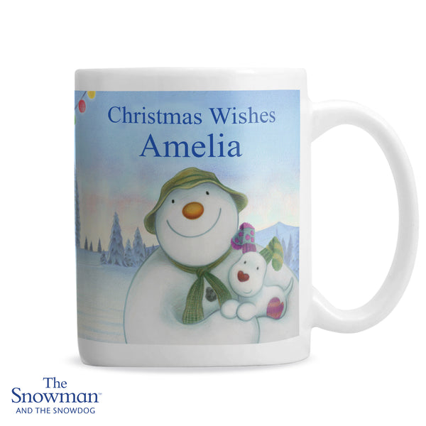 Personalised Traditional The Snowman and the Snowdog Ceramic Mug