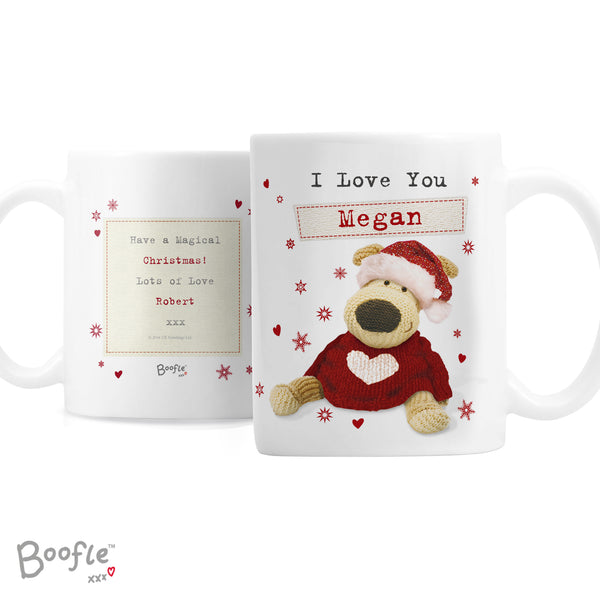 Personalised Boofle Christmas Love Ceramic Mug
