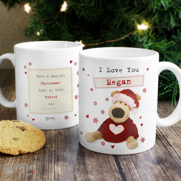 Personalised Boofle Christmas Love Ceramic Mug