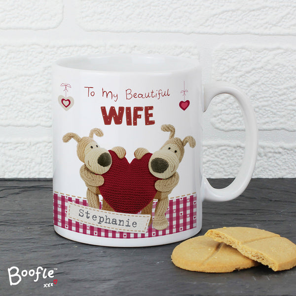 Personalised Boofle Shared Heart Ceramic Mug