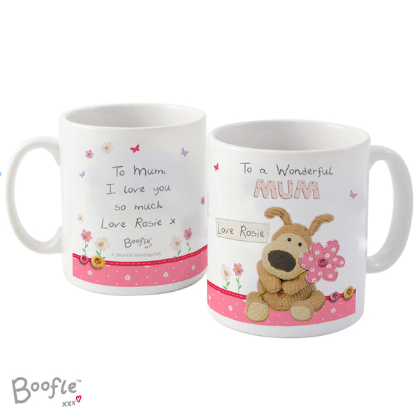Personalised Boofle Flowers Ceramic Mug