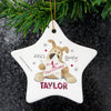 Personalised Boofle My 1st Christmas Ceramic Star Hanging Decoration