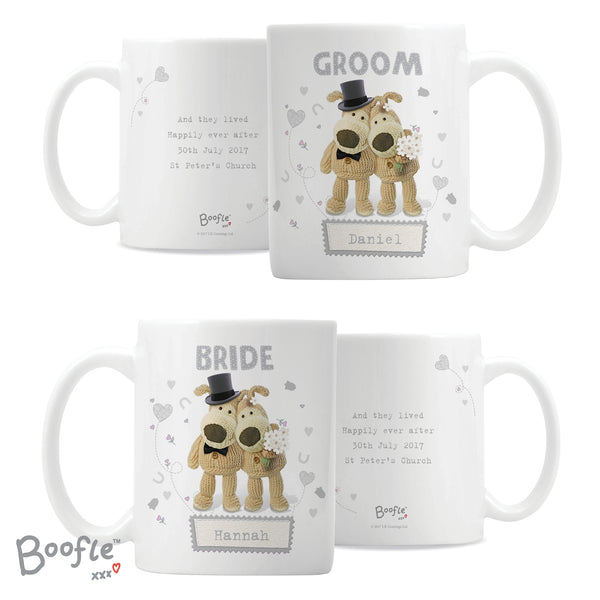 Personalised Boofle Wedding Couple Ceramic Mug Set