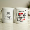 Personalised I Love You More Than The Cat Ceramic Mug
