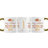 Personalised Halloween Pumpkin Spice Gold Handle Autumn Ceramic Mug