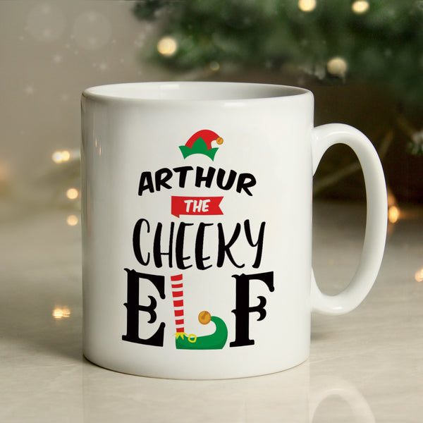 Personalised Elf Christmas Ceramic Mug