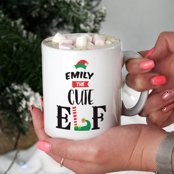 Personalised Elf Christmas Ceramic Mug