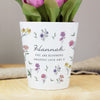 Personalised Wild Flowers Ceramic Plant Pot