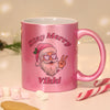 Personalised Stay Merry Santa Pink Ceramic Mug