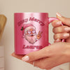 Personalised Stay Merry Santa Pink Ceramic Mug