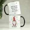 Personalised Gonk Family Black Handled Christmas Ceramic Mug - Male