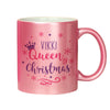 Personalised Queen Of Christmas Pink Ceramic Mug