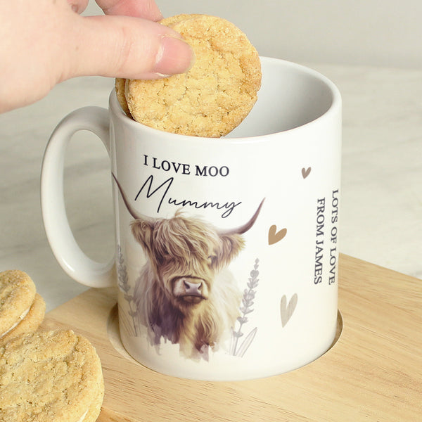 Personalised Highland Cow Ceramic Mug