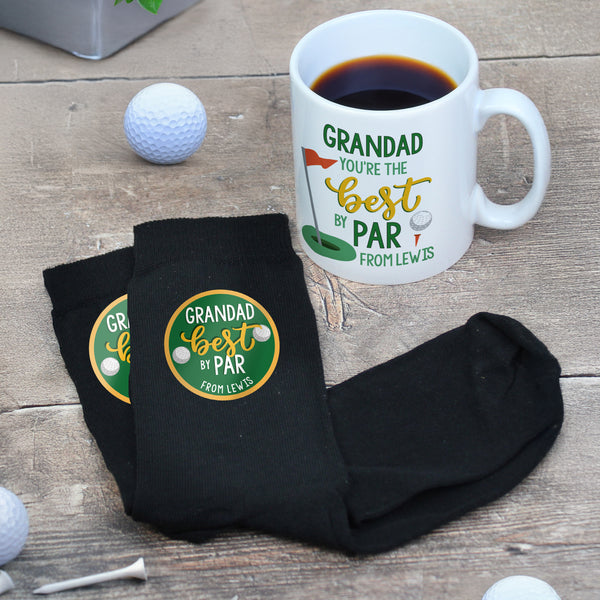 Personalised Best By Par Mug & Socks Set