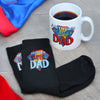 Personalised Super Dad Mug & Socks Set