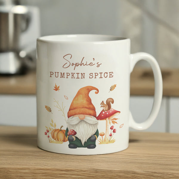 Personalised Autumn Gonk Ceramic Mug