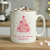 Personalised Pink Christmas Tree Ceramic Mug