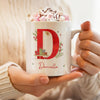 Personalised Christmas Initial Ceramic Mug