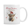 Personalised Highland Cow Christmas Ceramic Mug