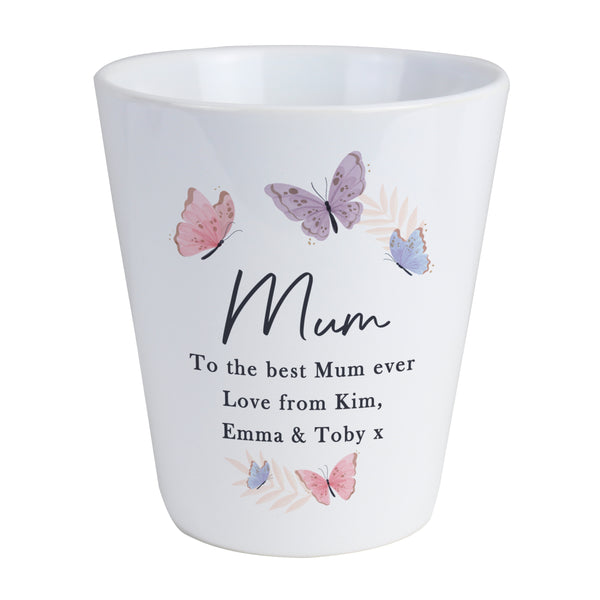 Personalised Butterfly Ceramic Plant Pot