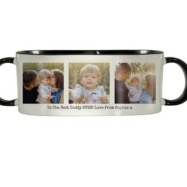 Personalised Multi Photo Upload Black Handle Ceramic Mug