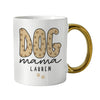 Personalised Dog Mama Gold Handle Ceramic Mug