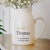 Personalised Black & Gold Free Text Jug Vase