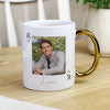 Personalised Photo Upload King Gold Handle Ceramic Mug