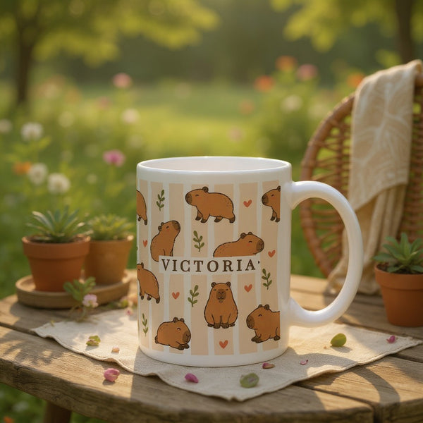Personalised Capybara Ceramic Mug