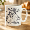 Personalised Cat Mama Gold Handle Ceramic Mug