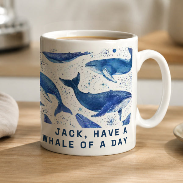 Personalised Whales Themed Ceramic Mug