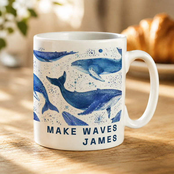 Personalised Whales Themed Ceramic Mug