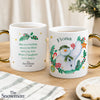 Personalised The Snowman Christmas Wishes Gold Handle Ceramic Mug