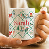 Personalised The Snowman Christmas Wishes Pattern Ceramic Mug