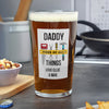 Personalised Fixer Of All Things Printed Beer Glass