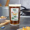 Personalised Best By Par Printed Beer Glass