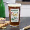 Personalised Best By Par Printed Beer Glass