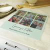 Personalised Multi Photo Upload Glass Chopping Board