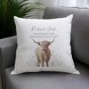 Personalised Highland Cow Filled Cushion
