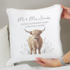 Personalised Highland Cow Filled Cushion