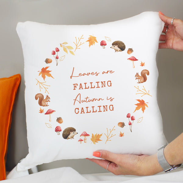 Personalised Autumn Filled Cushion