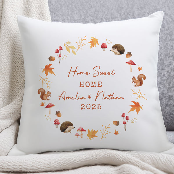 Personalised Autumn Filled Cushion