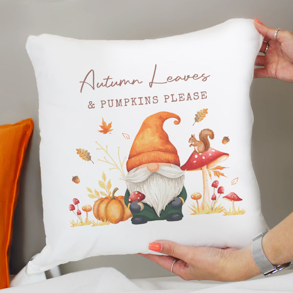 Personalised Autumn Gonk Filled Cushion