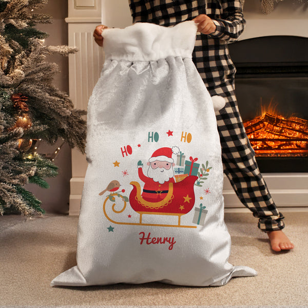 Personalised Santa Sleigh Christmas Sack