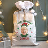 Personalised Photo Upload Elf Christmas Sack