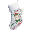 Personalised Photo Upload Elf Christmas Stocking