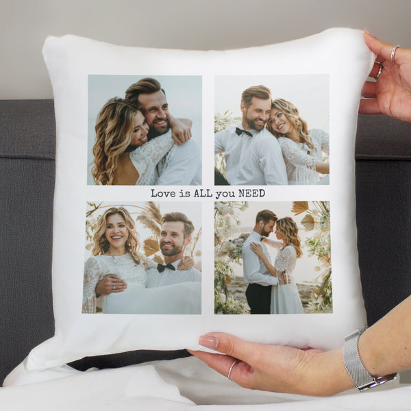 Personalised Multi Photo Upload Filled Cushion
