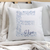 Personalised Floral Blue Initial Filled Cushion